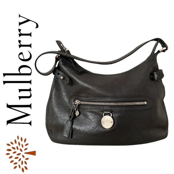 Mulberry Handbags - 💙Mulberry Somerset Leather Black Hobo Purse